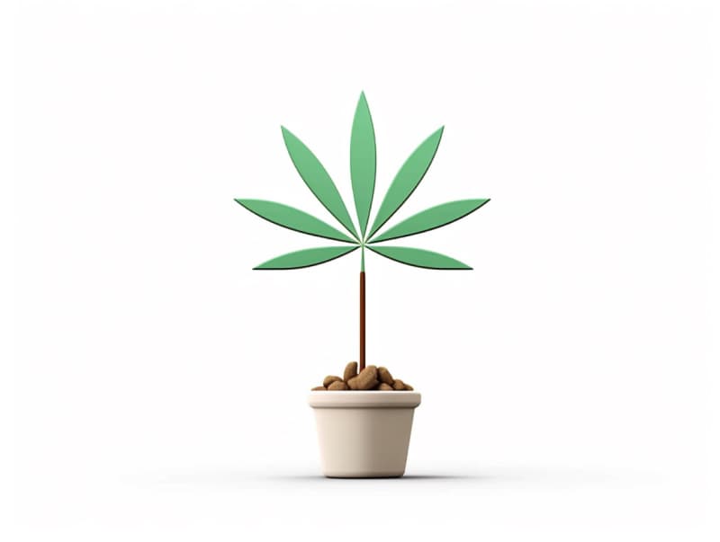 Eine minimalistische, geometrische Darstellung eines wachsenden Cannabispflanzensprösslings. Es steht für das Gründen eines neuen Aufstrebenden Clubs in Ahlen.