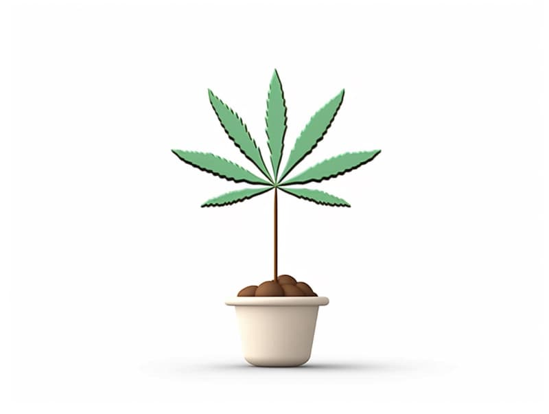 Eine minimalistische, geometrische Darstellung eines wachsenden Cannabispflanzensprösslings. Es steht für das Gründen eines neuen Aufstrebenden Clubs in Baden-Baden.