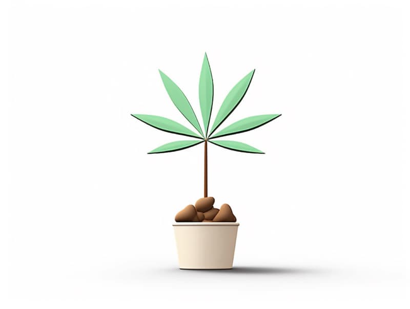 Eine minimalistische, geometrische Darstellung eines wachsenden Cannabispflanzensprösslings. Es steht für das Gründen eines neuen Aufstrebenden Clubs in Darmstadt.