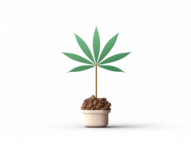 Eine minimalistische, geometrische Darstellung eines wachsenden Cannabispflanzensprösslings. Es steht für das Gründen eines neuen Aufstrebenden Clubs in Emden.