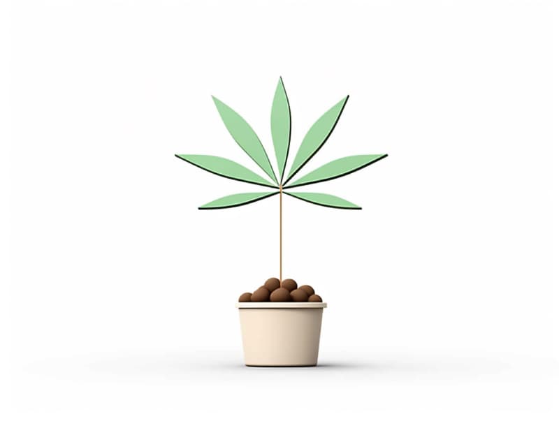 Eine minimalistische, geometrische Darstellung eines wachsenden Cannabispflanzensprösslings. Es steht für das Gründen eines neuen Aufstrebenden Clubs in Eschweiler.