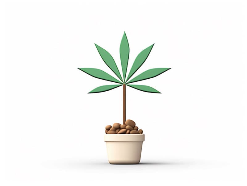 Eine minimalistische, geometrische Darstellung eines wachsenden Cannabispflanzensprösslings. Es steht für das Gründen eines neuen Aufstrebenden Clubs in Garbsen.