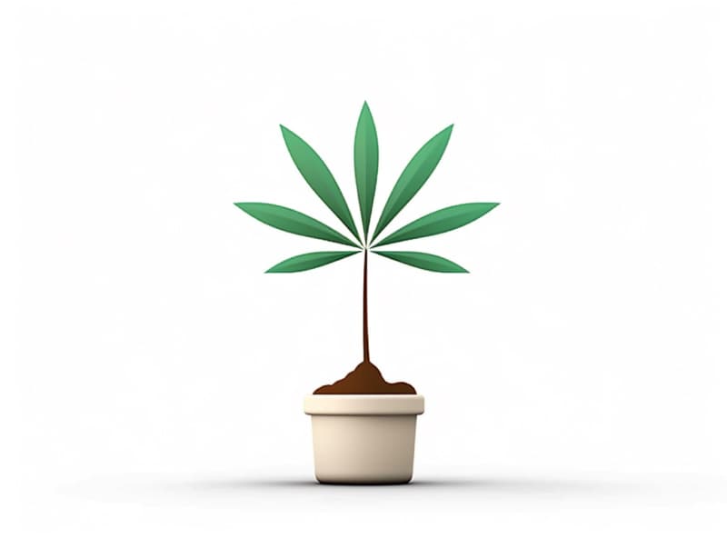 Eine minimalistische, geometrische Darstellung eines wachsenden Cannabispflanzensprösslings. Es steht für das Gründen eines neuen Aufstrebenden Clubs in Gronau (Westf.).