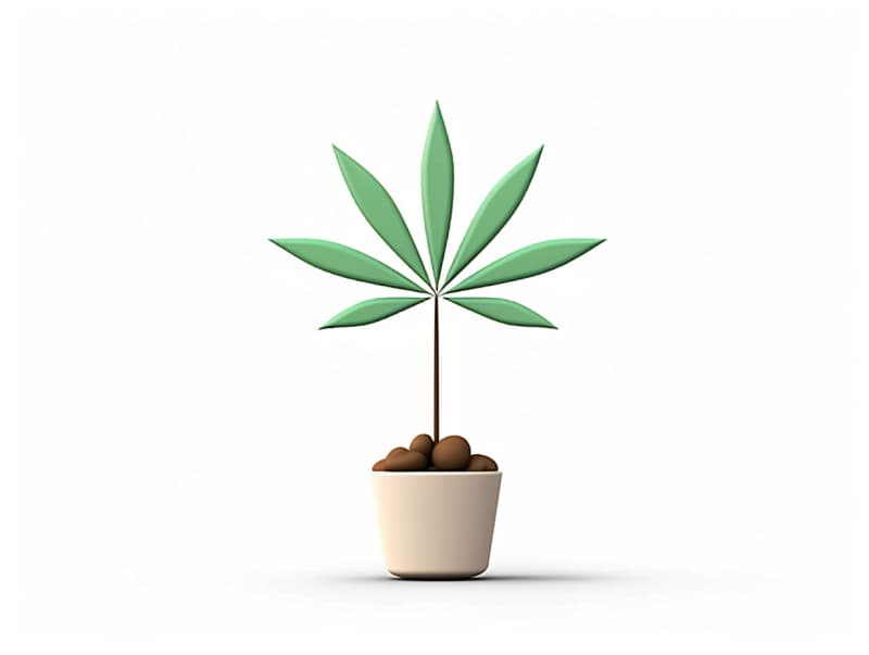 Eine minimalistische, geometrische Darstellung eines wachsenden Cannabispflanzensprösslings. Es steht für das Gründen eines neuen Aufstrebenden Clubs in Halle (Saale).