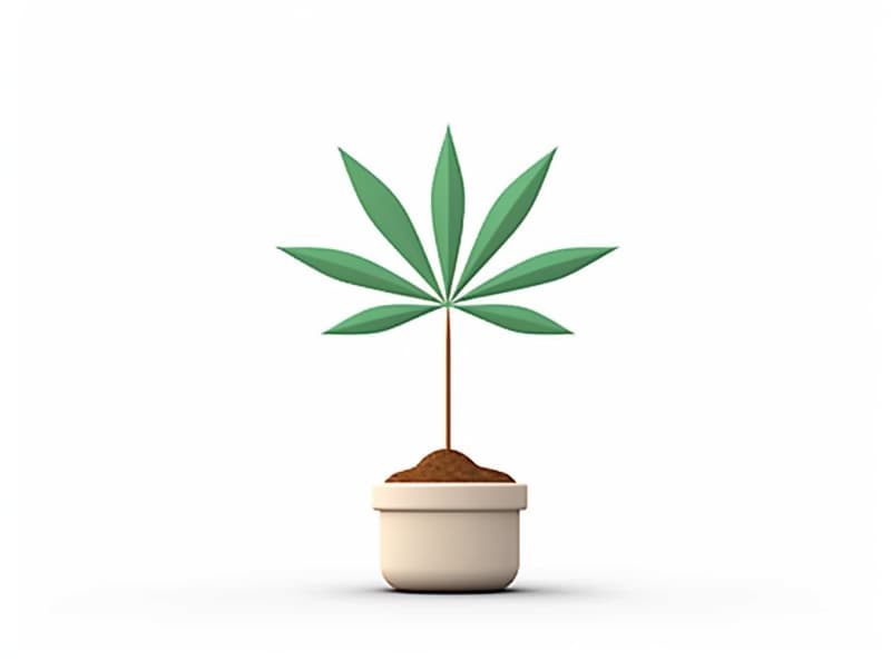 Eine minimalistische, geometrische Darstellung eines wachsenden Cannabispflanzensprösslings. Es steht für das Gründen eines neuen Aufstrebenden Clubs in Heilbronn.
