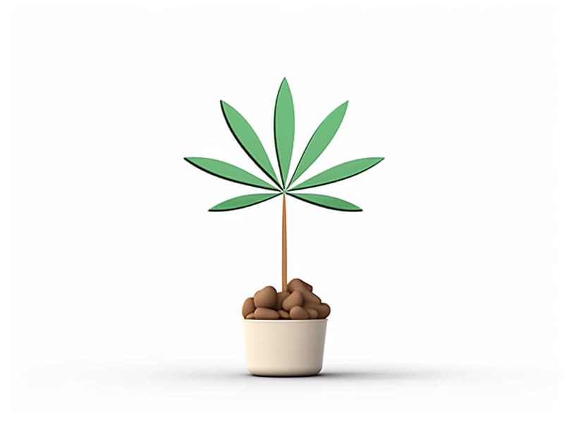 Eine minimalistische, geometrische Darstellung eines wachsenden Cannabispflanzensprösslings. Es steht für das Gründen eines neuen Aufstrebenden Clubs in Herford.