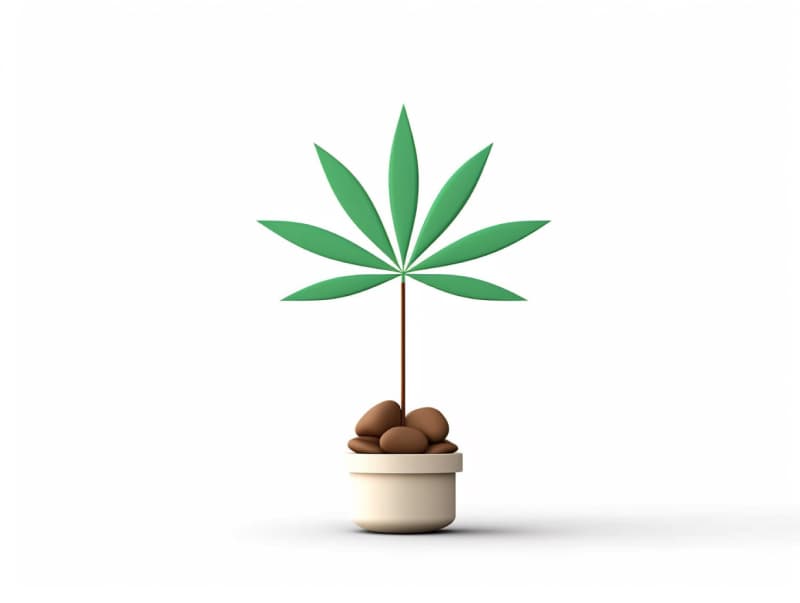 Eine minimalistische, geometrische Darstellung eines wachsenden Cannabispflanzensprösslings. Es steht für das Gründen eines neuen Aufstrebenden Clubs in Iserlohn.