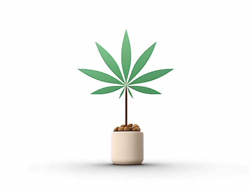 Eine minimalistische, geometrische Darstellung eines wachsenden Cannabispflanzensprösslings. Es steht für das Gründen eines neuen Aufstrebenden Clubs in Kaiserslautern.