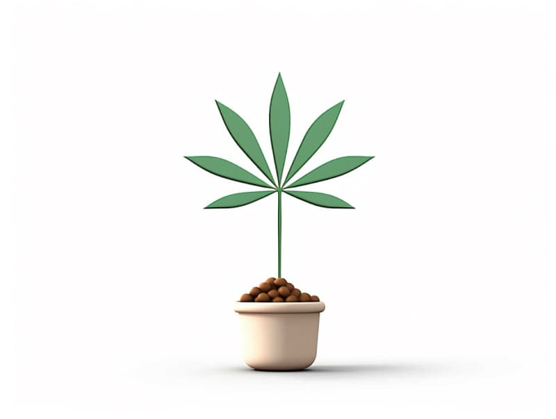 Eine minimalistische, geometrische Darstellung eines wachsenden Cannabispflanzensprösslings. Es steht für das Gründen eines neuen Aufstrebenden Clubs in Lüdenscheid.