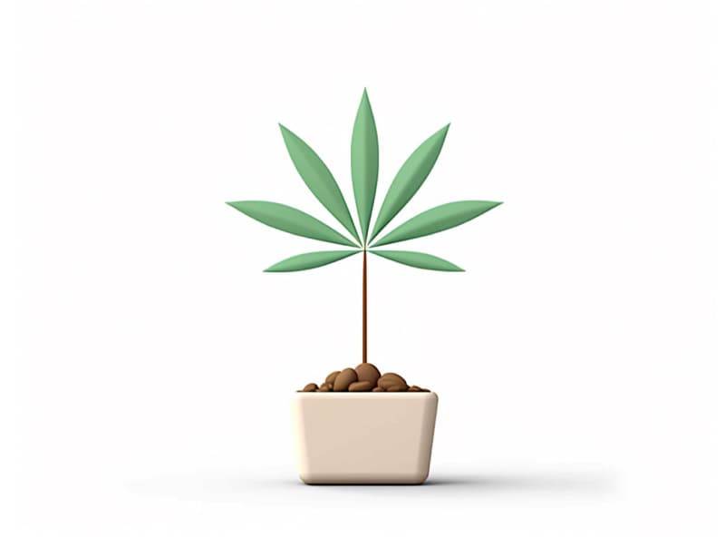Eine minimalistische, geometrische Darstellung eines wachsenden Cannabispflanzensprösslings. Es steht für das Gründen eines neuen Aufstrebenden Clubs in Landshut.