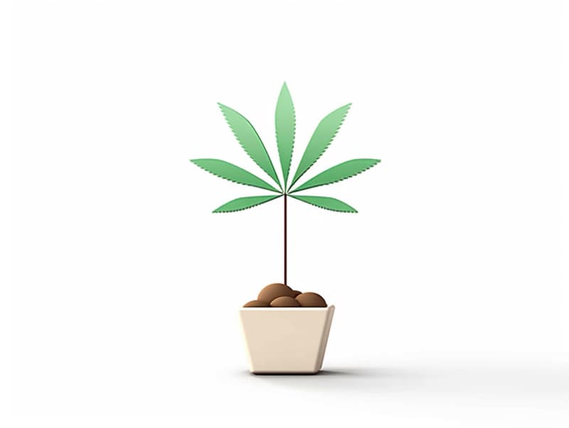 Eine minimalistische, geometrische Darstellung eines wachsenden Cannabispflanzensprösslings. Es steht für das Gründen eines neuen Aufstrebenden Clubs in Lippstadt.
