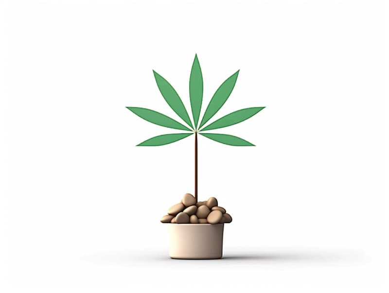 Eine minimalistische, geometrische Darstellung eines wachsenden Cannabispflanzensprösslings. Es steht für das Gründen eines neuen Aufstrebenden Clubs in Ludwigsburg.