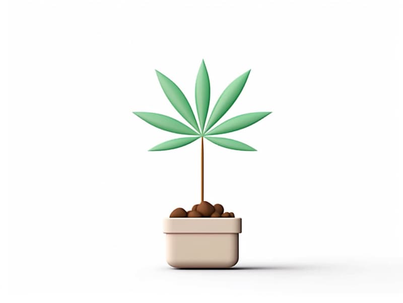 Eine minimalistische, geometrische Darstellung eines wachsenden Cannabispflanzensprösslings. Es steht für das Gründen eines neuen Aufstrebenden Clubs in Mainz.
