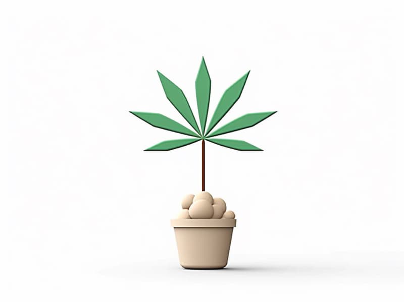Eine minimalistische, geometrische Darstellung eines wachsenden Cannabispflanzensprösslings. Es steht für das Gründen eines neuen Aufstrebenden Clubs in Neubrandenburg.