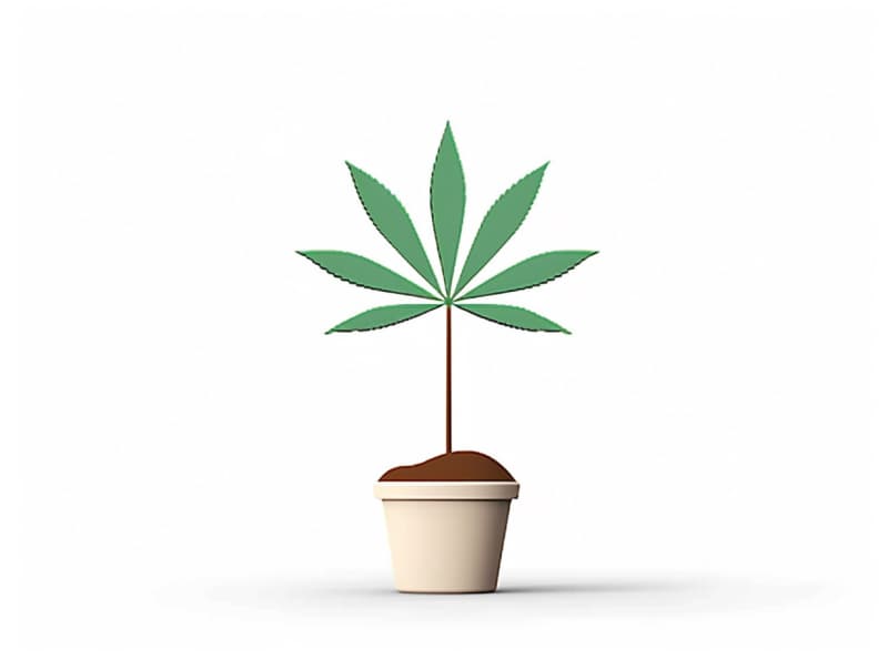 Eine minimalistische, geometrische Darstellung eines wachsenden Cannabispflanzensprösslings. Es steht für das Gründen eines neuen Aufstrebenden Clubs in Neuwied.