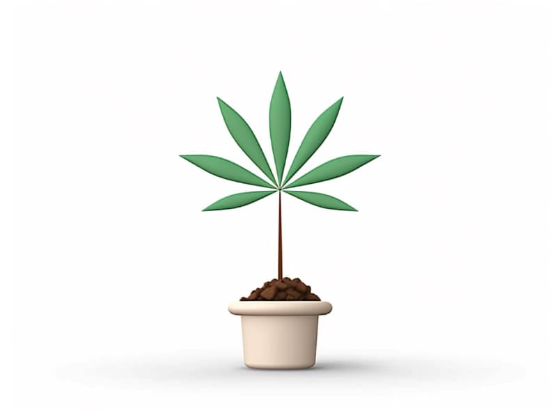 Eine minimalistische, geometrische Darstellung eines wachsenden Cannabispflanzensprösslings. Es steht für das Gründen eines neuen Aufstrebenden Clubs in Offenbach am Main.