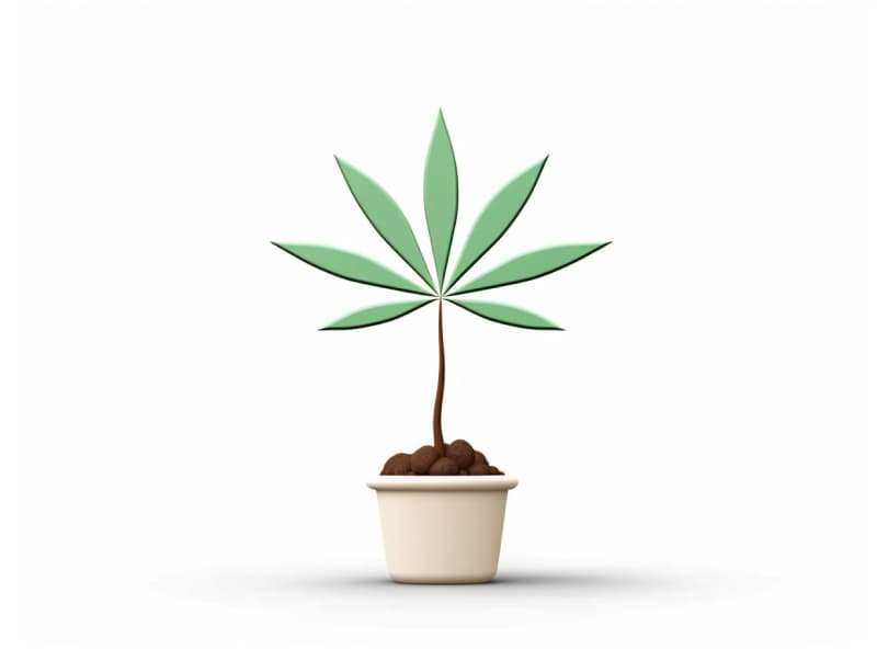 Eine minimalistische, geometrische Darstellung eines wachsenden Cannabispflanzensprösslings. Es steht für das Gründen eines neuen Aufstrebenden Clubs in Paderborn.