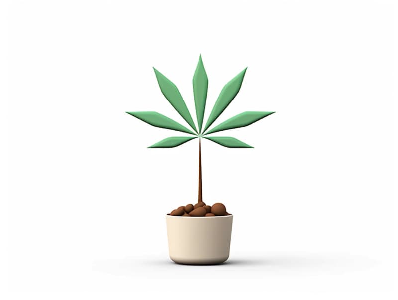 Eine minimalistische, geometrische Darstellung eines wachsenden Cannabispflanzensprösslings. Es steht für das Gründen eines neuen Aufstrebenden Clubs in Pforzheim.