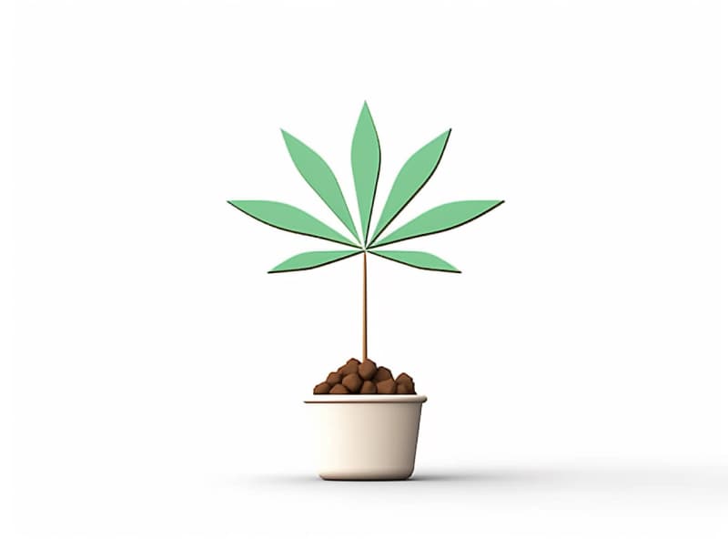 Eine minimalistische, geometrische Darstellung eines wachsenden Cannabispflanzensprösslings. Es steht für das Gründen eines neuen Aufstrebenden Clubs in Pulheim.