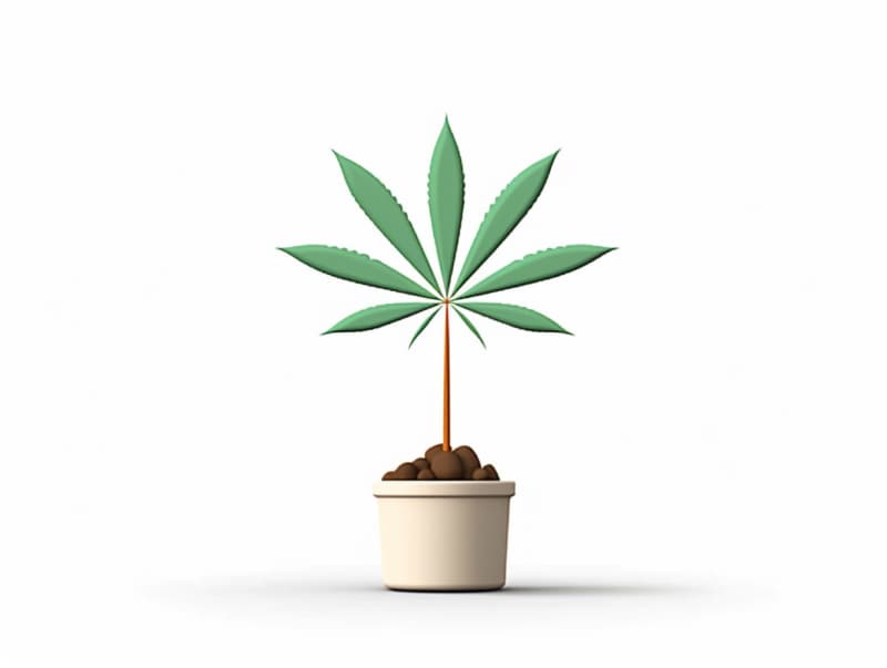 Eine minimalistische, geometrische Darstellung eines wachsenden Cannabispflanzensprösslings. Es steht für das Gründen eines neuen Aufstrebenden Clubs in Regensburg.