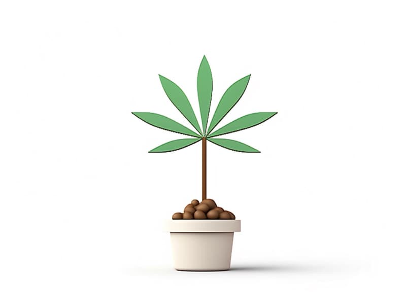 Eine minimalistische, geometrische Darstellung eines wachsenden Cannabispflanzensprösslings. Es steht für das Gründen eines neuen Aufstrebenden Clubs in Trier.