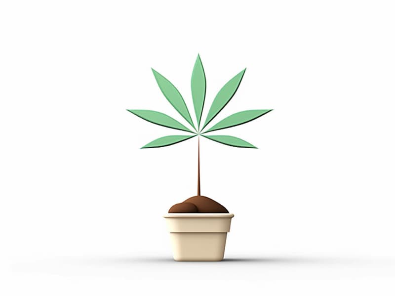 Eine minimalistische, geometrische Darstellung eines wachsenden Cannabispflanzensprösslings. Es steht für das Gründen eines neuen Aufstrebenden Clubs in Unna.