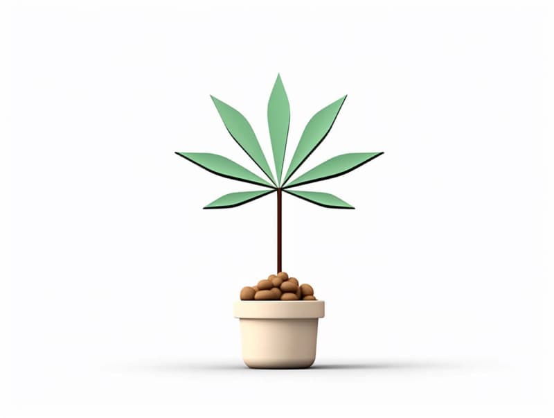 Eine minimalistische, geometrische Darstellung eines wachsenden Cannabispflanzensprösslings. Es steht für das Gründen eines neuen Aufstrebenden Clubs in Wesel.