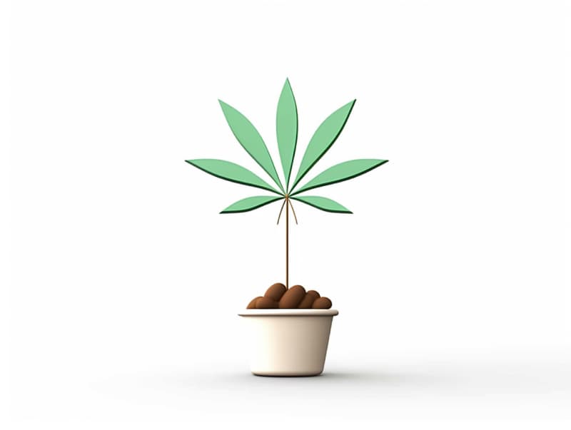 Eine minimalistische, geometrische Darstellung eines wachsenden Cannabispflanzensprösslings. Es steht für das Gründen eines neuen Aufstrebenden Clubs in Wetzlar.