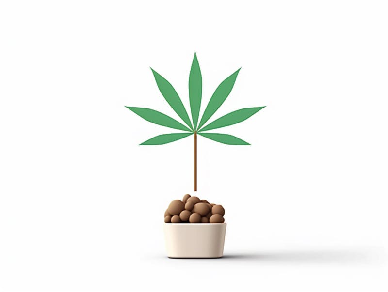 Eine minimalistische, geometrische Darstellung eines wachsenden Cannabispflanzensprösslings. Es steht für das Gründen eines neuen Aufstrebenden Clubs in Wuppertal.